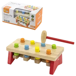 Joc educativ VIGA Pound a Peg 59719 Red