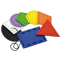 Joc educativ VIGA Lace and Trace Shapes Dezvoltare, 3+