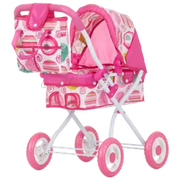 Cărucior pentru păpuși Chipolino Emily Multicolor Pentru plimbare KZKEL02401MC 3+