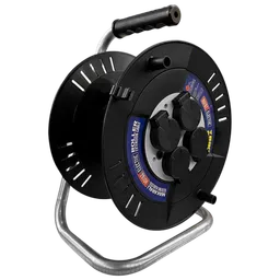 Prelungitor pe tambur Horoz Roll 3 fără cablu Black