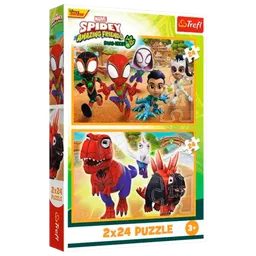 Puzzle Trefl Spiderman si dinozaurii