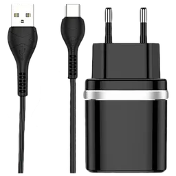 Încărcător de rețea EVO USB QC3.0 (Type-C) (18 W) Black