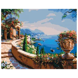 Pictură pe numere BrushMe Vedere la golf BS7615FC