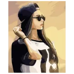 Pictură pe numere Strateg Fată cu stil GS595