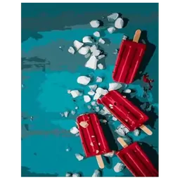 Pictură pe numere Strateg Înghețată cu fructe de padure DY391