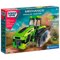 Constructor Clementoni Crawler Tractor Green Numărul de piese 250, 8+