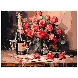 Pictură pe numere BrushMe Șampanie pentru doi RBS53882FC
