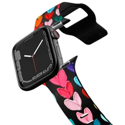 Apple Watch Ultra 2 Impact Band Clear Polka Daub Hearts