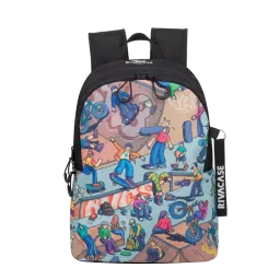 12.9" Rucsac pentru laptop Rivacase 5420 Skaters, Black
