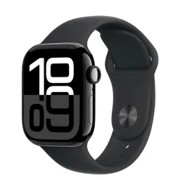Apple Watch Series 10 GPS+LTE 42mm MWX63 Jet Black Aluminium Case, Black Sport Band, S/M