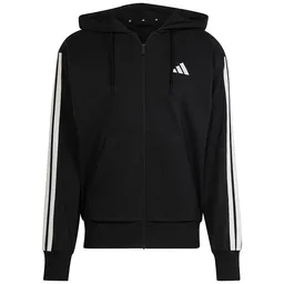 Hanorac pt bărbați Adidas M 3S FT FZ HD L Negru