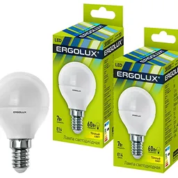 Bec LED Ergolux LED G45 7W E14 3000K