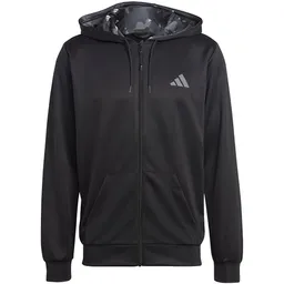 Hanorac pt bărbați Adidas TR-ES+ BL FZ JA M Negru