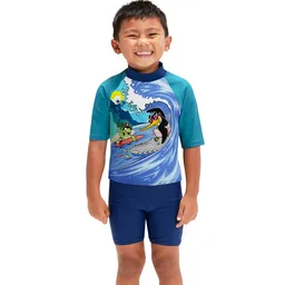 Costum de baie Speedo LTS JAM RASH TOP SET IM 2YRS Albastru Barbati