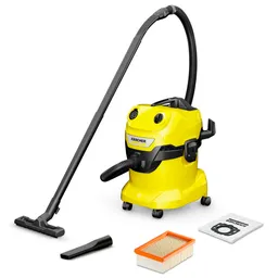 Aspirator de curatare umeda si cu sac Karcher WD4V / 1000W / Galben-negru