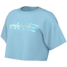 Tricou Nike W NK PRO SS CRP TEE / Femei / XS / Albastru deschis