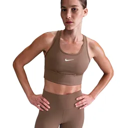 Bra sportive Nike W NK SWSH LL PCKT BRA / Femei / XS / Maro