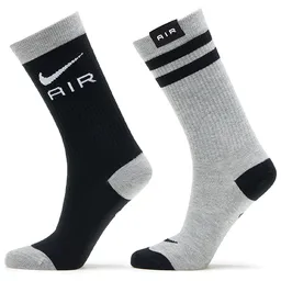 Sosete Unisex Nike U NK ED ESS CRW 2PR 168 NK AIR M Negru-gri