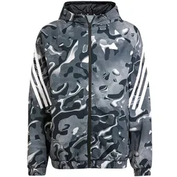 Hanorac pt bărbați Adidas M FI AOP FZ Q3 S Gri