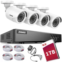 Set camere de supraveghere video Annke 5 Mpx CR1BG + DW41JD