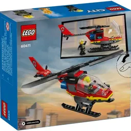 Constructor Lego City Fire Rescue Helicopter 60411 de la 5+ ani