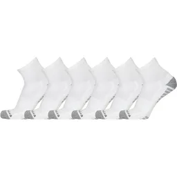 Sosete Unisex Columbia 6PP ATHLETIC FASHION QUARTER WITH PIQUE FOOTBED Medium weight Half cushion 39-42 Alb