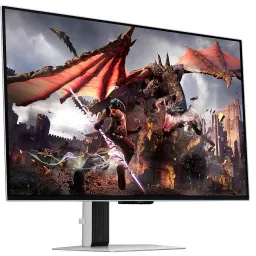 Monitor 31.5 SAMSUNG Odyssey G8 S32DG800 Silver Gaming, OLED, 3840x2160 4K UHD, 240Hz, G-Sync+FreeSync, 0.03ms GTG, 250cd, DP+HDMI+USB, Speakers, Pivot, LS32DG800SIXUA