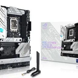 ASUS ROG STRIX B760-A GAMING WIFI, Socket 1700, 17Phases, Intel® B760 (13/12th Gen CPU), CPU iGPU, HDMI, DP, Dual 4xDDR5-7800, 2xPCIe X16 5.0, 4xSATA3, RAID, 3xM.2 4.0, 2xPCIe X1, ALC4080, 2.5GbE LAN, WiFI6E/BT, 1xUSB-C 3.2Gen 2x2, 2xUSB3.2 Gen2(A+C), 5xUSB3.2(4A+1C), Aura Sync RGB, ATX