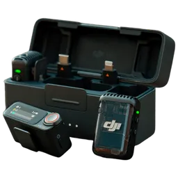 Microfon DJI Mic 2 (2 TX + 1 RX + Charging Case) Black