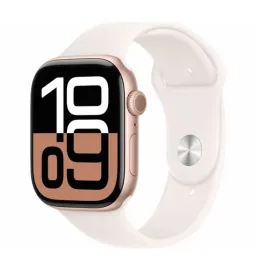 Apple Watch Series 10 GPS 46mm MWWU3 Rose Gold Aluminum case with Light Blush Sport Band, M/L
