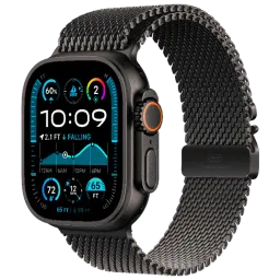Apple Watch Ultra 2 Black Titanium Milanese Loop Black
